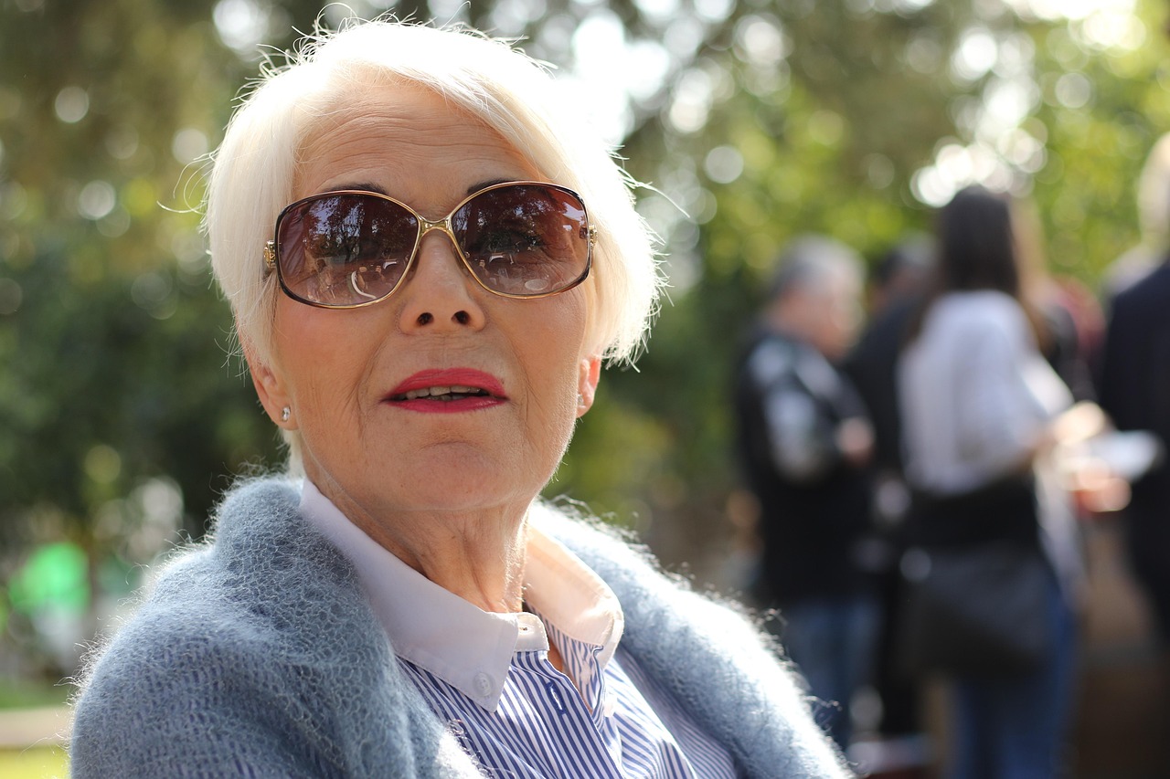 woman, portrait, closeup, elderly, leisure, sunglasses, makeup, elderly, elderly, elderly, elderly, elderly
